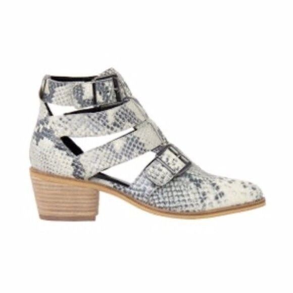 Crevo Shoes - CREVO Jessamine Snake Embossed Genuine Leather Ankle Boots Size 10 NWOT